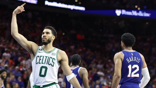 Jayson Tatum comes to life at the last minute, shutting up a Sixers crowd and keeping Boston alive taken at Wells Fargo Center (Celtics)